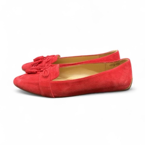 Talbots Red Suede Tassel Loafers - Women's - Picture 4 of 6